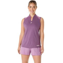 Damski tank top Asics. Fioletowe topy damskie Asics, bez wzorów, bez kołnierzyka. Za 189.50 zł.