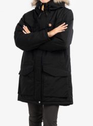 Płaszcz damski Fjallraven Nuuk Parka. Czarne płaszcze damskie Fjällräven, m, bez wzorów, z futra. Za 1,902.99 zł.