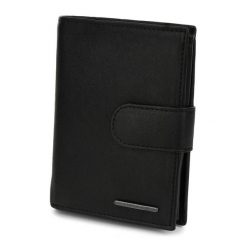 Portfel męski czarny Beltimore P96. Czarne portfele męskie bez wzorów, ze skóry. Za 76.99 zł.