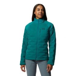 Damska kurtka turystyczna Mountain Hardwear Stretchdown. Zielone kurtki damskie MOUNTAIN HARDWEAR, na zimę, m, bez wzorów, z materiału, bez kaptura. Za 871.75 zł.