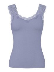 Pieces Top "Pcbarbera" w kolorze fioletowym rozmiar: XL. Różowe topy damskie Pieces, xl, bez wzorów, z koronki, bez kołnierzyka. Za 44.30 zł.