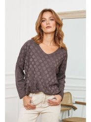 Joséfine Wełniany sweter "Lolita" w kolorze brązowym rozmiar: M. Brązowe swetry klasyczne damskie Joséfine, m, z wełny, bez kołnierzyka. Za 201.08 zł.