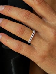 OR Carats Złoty pierścionek z diamentami rozmiar: 54. Szare pierścionki damskie OR Carats, z diamentem, złote. Za 1,043.99 zł.