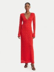 Bardot Sukienka koktajlowa Zenia 60239DB Czerwony Slim Fit. Czerwone sukienki damskie BARDOT, bez wzorów, z syntetyku, wizytowe, bez kołnierzyka, bez ramiączek. Za 609.99 zł.