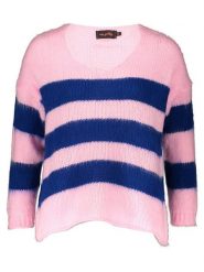 Miss goodlife Sweter w kolorze jasnoróżowo-granatowym rozmiar: L. Niebieskie swetry klasyczne damskie miss goodlife, l, z wełny, bez kołnierzyka. Za 122.96 zł.