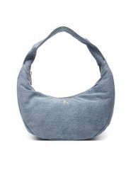 Calvin Klein Torebka Denim Soft Crescent Sm LV04F3207G Niebieski. Niebieskie torebki klasyczne damskie CALVIN KLEIN, bez wzorów, z denimu, bez dodatków. Za 289.99 zł.