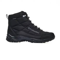 Buty trekkingowe męskie Columbia Firecamp Boot. Czarne buty trekkingowe męskie Columbia, z materiału, za kostkę, bez zapięcia, trekkingowe. Za 399.99 zł.