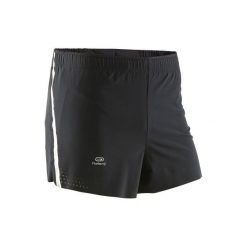 Spodenki do biegania KIPRUN LIGHT+ męskie. Czarne szorty męskie KALENJI, bez wzorów, z elastanu. Za 59.99 zł.