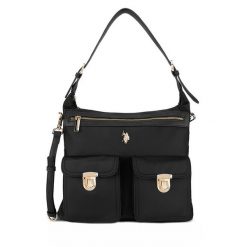 Torebka U.S. Polo Assn. Czarne torebki klasyczne damskie U.S. Polo Assn., bez wzorów, bez dodatków. Za 299.99 zł.