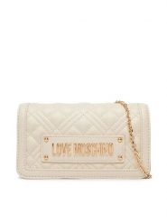LOVE MOSCHINO Torebka JC5681PP1OLA0110 Écru. Torebki wieczorowe Love Moschino, bez wzorów, ze skóry, wizytowe, bez kołnierzyka, bez ramiączek. Za 639.99 zł.