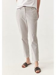 TATUUM Spodnie "Seroki" w kolorze brązowo-białym rozmiar: 38. Brązowe spodnie materiałowe damskie Tatuum, bez wzorów, z materiału. Za 153.71 zł.