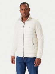 Tommy Hilfiger Kurtka przejściowa Mix Media Ess MW0MW41329 Kremowy Regular Fit. Białe kurtki męskie Tommy Hilfiger, l, bez wzorów, z bawełny, bez kaptura. Za 699.99 zł.