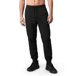 Męskie spodnie joggery do gry w padla Padel Siroko Cataclysm Black. Czarne spodnie sportowe męskie SIROKO, z dresówki. Za 173.00 zł.