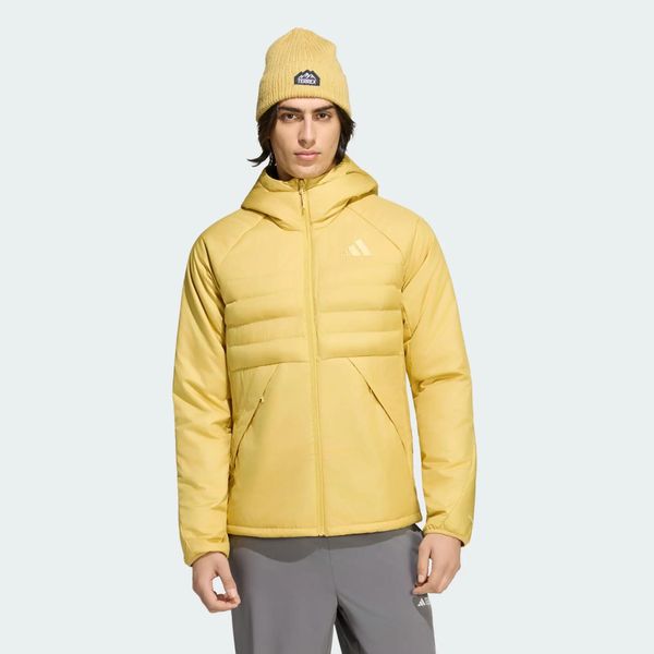 Ocieplana kurtka z kapturem Terrex Multi CLIMAWARM. Szare kurtki męskie Adidas, l, bez wzorów, z materiału, klasyczne, z kapturem. Za 599.00 zł.