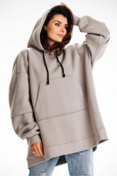 Bluza damska oversize z kapturem bawełna premium szara. Szare bluzy z kapturem damskie Infinite You, l, z bawełny. Za 299.00 zł.