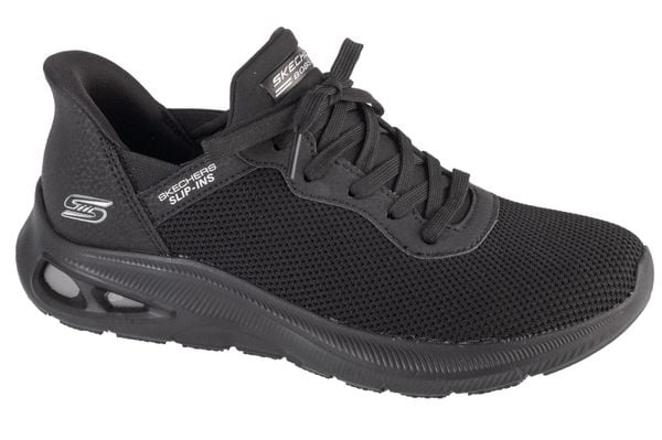 Buty sportowe Sneakersy damskie, Slip-Ins: Bobs Sport Unity. Czarne buty sportowe na co dzień damskie Skechers, bez wzorów, z materiału, trekkingowe. Za 327.15 zł.