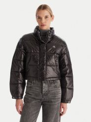 Calvin Klein Jeans Kurtka zimowa LV047D504G Czarny Regular Fit. Czarne kurtki damskie Calvin Klein Jeans, na zimę, l, bez wzorów, z jeansu, bez kaptura. Za 899.99 zł.