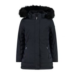 Kurtka narciarska z kapturem dla dziewczynki CMP Snaps. Czarne kurtki narciarskie i snowboardowe damskie CMP, bez wzorów, z poliesteru, z kapturem, narciarskie. Za 353.00 zł.