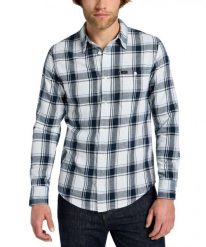 MĘSKA KOSZULA KRATA LEE LEESURE SHIRT CLOUD CHECK 112355714. Koszule męskie Lee, m, bez wzorów, bez kołnierzyka, bez ramiączek. Za 129.99 zł.