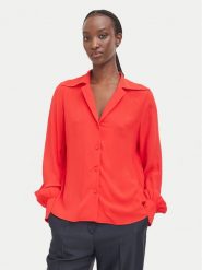 BOSS Koszula C_Brystel 50577966 Czerwony Regular Fit. Czerwone koszule damskie Boss, bez wzorów, bez kołnierzyka, bez ramiączek. Za 749.99 zł.