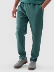 4F Spodnie dresowe męskie - zielone XL. Zielone spodnie dresowe męskie 4f, bez wzorów, z bawełny. Za 89.99 zł.