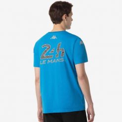 T-shirt Kappa Kama 24H Le Mans. Niebieskie t-shirty męskie Kappa, bez wzorów, bez kołnierzyka. Za 192.80 zł.