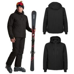 Kurtka narciarska męska KADVA Edge X Jacket. Czarne kurtki narciarskie i snowboardowe damskie KADVA, l, bez wzorów, z materiału, bez kaptura, narciarskie. Za 269.99 zł.