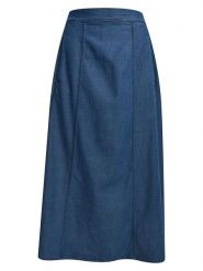 Smith & Soul Spódnica dżinsowa w kolorze niebieskim rozmiar: XL. Niebieskie spódniczki damskie Smith & Soul, xl, bez wzorów, z podwyższonym stanem, midi. Za 195.99 zł.