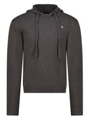 Geographical Norway Sweter "Flicker" w kolorze antracytowym rozmiar: XXL. Czarne swetry męskie Geographical Norway, xxl, bez wzorów, z bawełny, bez kołnierzyka. Za 122.09 zł.