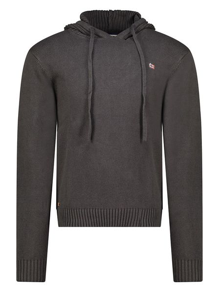 Geographical Norway Sweter "Flicker" w kolorze antracytowym rozmiar: XXL. Czarne swetry męskie Geographical Norway, xxl, bez wzorów, z bawełny, bez kołnierzyka. Za 130.99 zł.