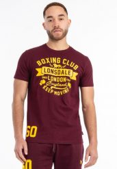 T-shirt o klasycznym kroju Lonsdale Gruting. Czerwone t-shirty męskie Lonsdale, xl, bez wzorów, z jersey, bez kołnierzyka. Za 138.50 zł.