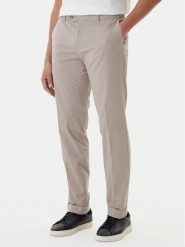 BOSS Spodnie materiałowe C-Genius 50555035 Beżowy Slim Fit. Brązowe spodnie materiałowe męskie Boss, bez wzorów, z bawełny. Za 699.99 zł.