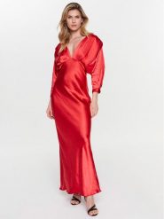 Pinko Sukienka wieczorowa Amarena 101029 Z345 Czerwony Regular Fit. Czerwone sukienki damskie Pinko, bez wzorów, z syntetyku, wizytowe, bez kołnierzyka, bez ramiączek. Za 1,819.00 zł.