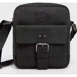 Pepe Jeans - Saszetka skórzana. Czarne saszetki męskie Pepe Jeans, z jeansu. Za 299.90 zł.