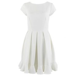 Closet London sukienka damska 38 kremowa. Białe sukienki damskie Closet London, bez wzorów, bez kołnierzyka, bez ramiączek. Za 219.00 zł.