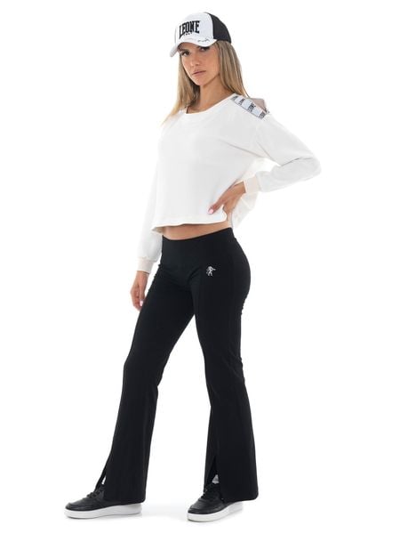 Legginsy z bawełna na co dzień na siłownię. Czarne legginsy damskie LEONE 1947 APPAREL, m, bez wzorów, z bawełny. Za 218.92 zł.