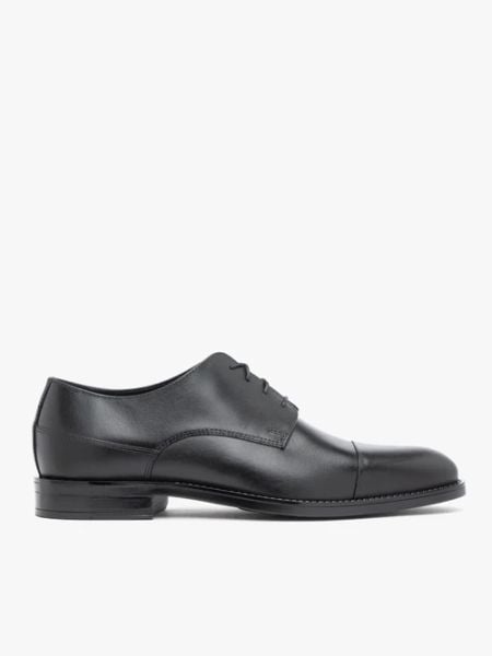 Czarne wizytowe półbuty. Czarne buty wizytowe męskie Ryłko, z materiału, bez zapięcia. Za 449.99 zł.