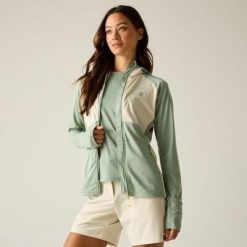 Damska bluza Evolving III z kapturem, elastyczna, w blokach kolorów. Zielone bluzy z kapturem damskie Dare 2b, z elastanu. Za 379.99 zł.