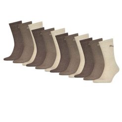 Skarpety sportowe Puma – 12 par – jasnobrązowy melanż. Brązowe skarpetki męskie Puma, bez wzorów, z bawełny. W wyprzedaży za 216.78 zł.