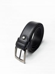 Pasek skórzany Rovicky [D] BOM-01-TX czarny. Czarne paski męskie ROVICKY, bez wzorów, ze skóry, eleganckie. Za 34.99 zł.