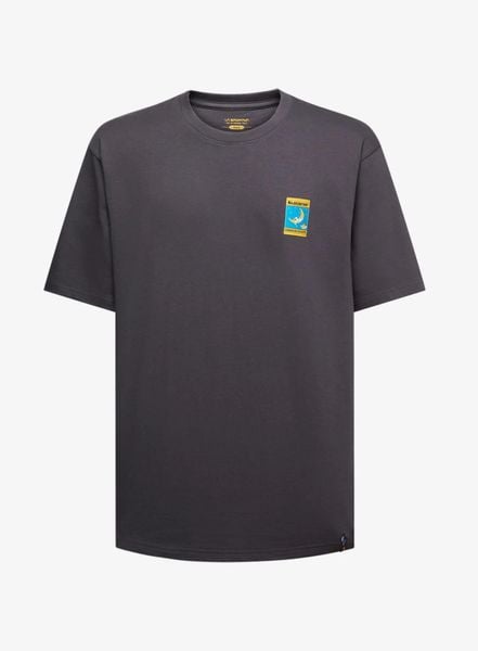 Koszulka bawełniana męska La Sportiva Moon Patch T-Shirt. Szare t-shirty męskie La Sportiva, m, z aplikacjami, z bawełny, bez kołnierzyka. Za 219.99 zł.