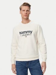 Tommy Jeans Bluza Graphic DM0DM23392 Biały Regular Fit. Białe bluzy bez kaptura męskie Tommy Jeans, m, z bawełny. Za 329.99 zł.