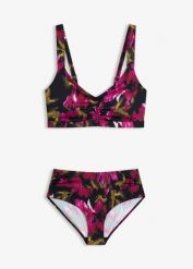 Bikini braletka (2 części). Czarne bikini damskie bonprix, bez wzorów. Za 64.99 zł.