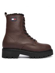 Tommy Jeans Trapery Tjw Urban Laceup Boot Wl EN0EN02906 Brązowy. Brązowe trapery damskie Tommy Jeans, z jeansu, bez obcasa. Za 639.99 zł.