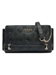 Guess Torebka w kolorze czarnym - 23 x 13 x 6 cm rozmiar: onesize. Czarne torebki klasyczne damskie Guess, z aplikacjami, z materiału, z tłoczeniem, bez dodatków. Za 418.69 zł.