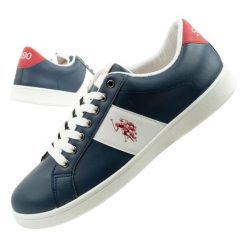 Buty trampki sneakersy męskie U.S. Polo Assn. Białe trampki i tenisówki męskie U.S. Polo Assn., bez wzorów, z gumy, bez zapięcia. Za 139.00 zł.