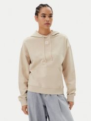 HUGO Bluza Delfinia 50522423 Beżowy Regular Fit. Brązowe bluzy bez kaptura damskie Hugo, xs, z bawełny. Za 419.99 zł.