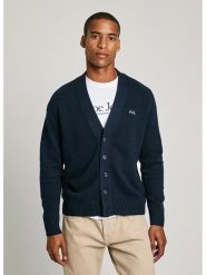 Pepe Jeans Kardigan "Chelsea" w kolorze granatowym rozmiar: L. Niebieskie kardigany męskie Pepe Jeans, l, bez wzorów, z bawełny, bez kołnierzyka. Za 184.46 zł.