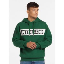 Bluza męska Pitbull z kapturem Two-Color Hilltop. Zielone bluzy sportowe męskie PITBULL, bez wzorów, sportowe, bez kołnierzyka, bez ramiączek. W wyprzedaży za 169.00 zł.