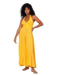 Aller Simplement Kombinezon w kolorze żółtym rozmiar: 34-40. Żółte kombinezony damskie Aller Simplement, bez wzorów, z bawełny, bez kołnierzyka, bez ramiączek. Za 100.99 zł.